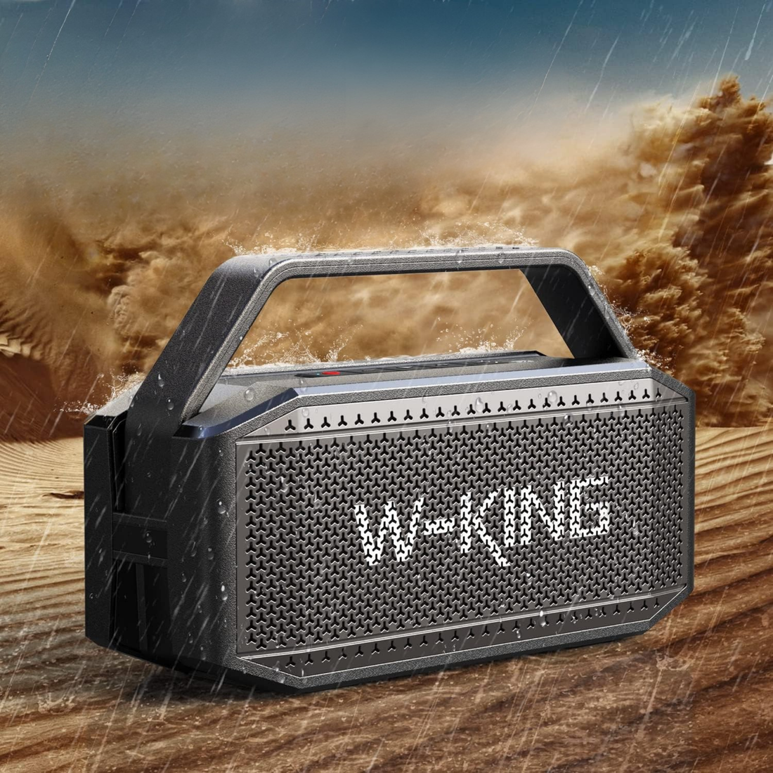 W-King D9 mit defekt Tragbarer Bluetooth-Lautsprecher 60W 3,7V 10400mAh / 7,2V 5200mAh