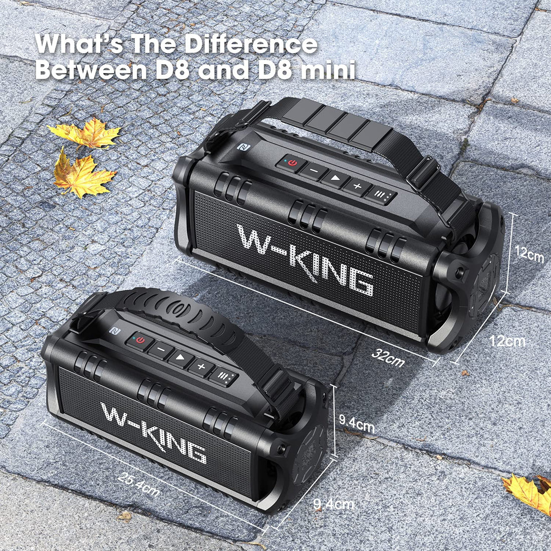 W-king D8 MINI mit defekt Tragbarer Bluetooth-Lautsprecher W-King 30W - 5200mAH 3,7V / 7,2V 2600mAH